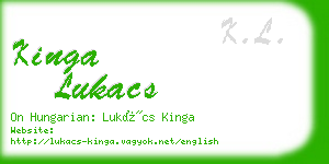 kinga lukacs business card
